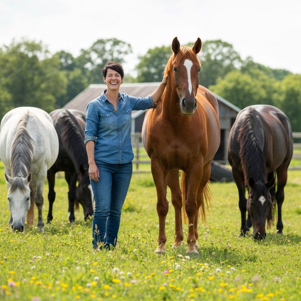 Jennifer with horses